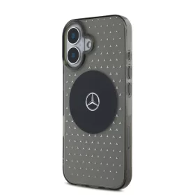   Mercedes PC/TPU Star Pattern MagSafe iPhone 16 Plus tok – Fekete