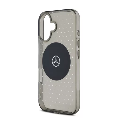 Mercedes PC/TPU Star Pattern MagSafe iPhone 16 Plus tok – Fekete