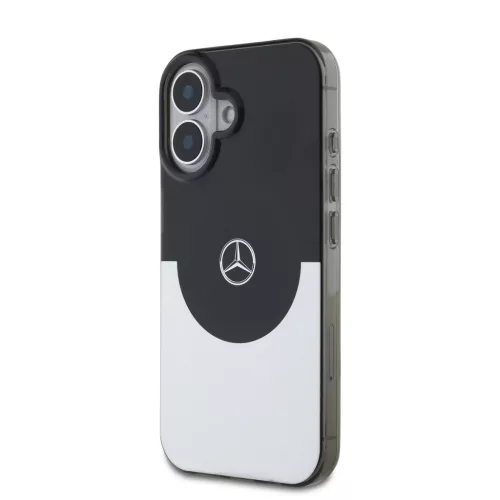 Mercedes PC/TPU Double Layer MagSafe iPhone 16 tok – Fekete/Ezüst