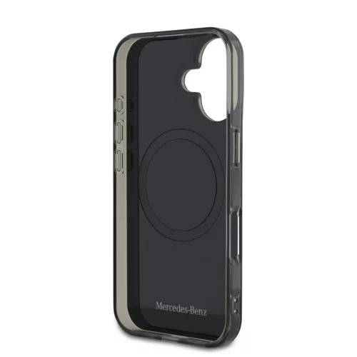 Mercedes PC/TPU Double Layer MagSafe iPhone 16 tok – Fekete/Ezüst