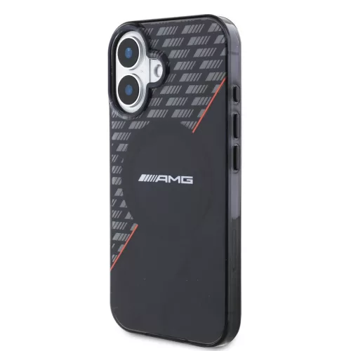 AMG Rhombs MagSafe iPhone 16 Plus tok – Fekete/Piros