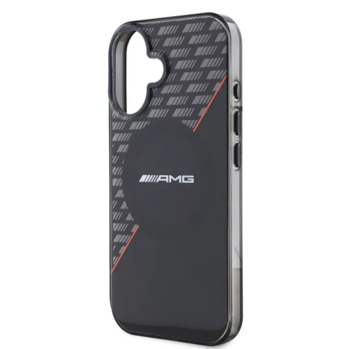AMG Rhombs MagSafe iPhone 16 Plus tok – Fekete/Piros