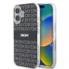 DKNY PC/TPU Repeat Pattern Tonal Stripe Magsafe tok, iPhone 16 - fekete