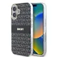 DKNY PC/TPU Repeat Pattern Tonal Stripe Magsafe tok, iPhone 16 - fekete