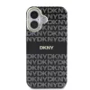 DKNY PC/TPU Repeat Pattern Tonal Stripe Magsafe tok, iPhone 16 - fekete