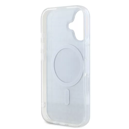 DKNY PC/TPU Repeat Pattern Tonal Stripe Magsafe tok, iPhone 16 - fekete