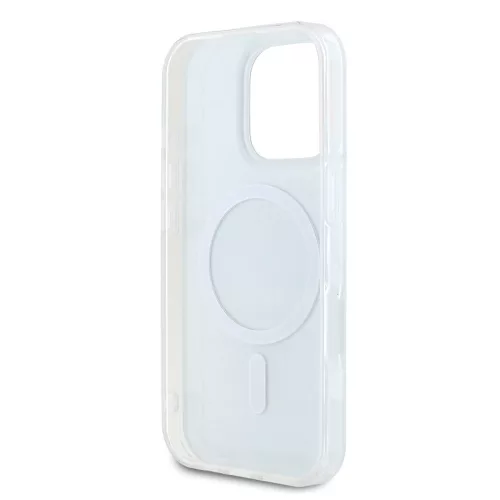 DKNY PC/TPU Repeat Pattern Tonal Stripe Magsafe tok, iPhone 16 Pro Max - fekete