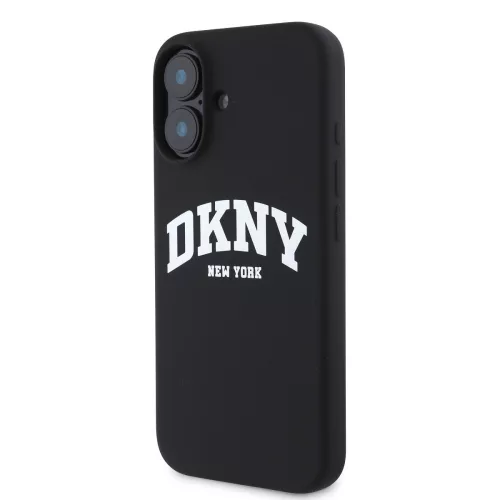DKNY Liquid Silicone Arch Logo MagSafe tok, iPhone 16 - fekete