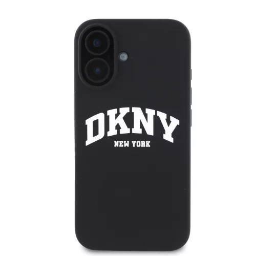 DKNY Liquid Silicone Arch Logo MagSafe tok, iPhone 16 Plus - fekete