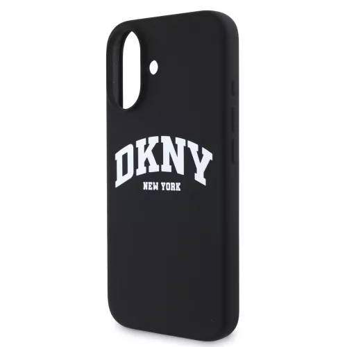 DKNY Liquid Silicone Arch Logo MagSafe tok, iPhone 16 Plus - fekete