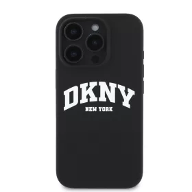  DKNY Liquid Silicone Arch Logo MagSafe tok, iPhone 16 Pro - fekete