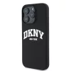 DKNY Liquid Silicone Arch Logo MagSafe tok, iPhone 16 Pro - fekete