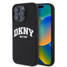   DKNY Liquid Silicone Arch Logo MagSafe tok, iPhone 16 Pro Max - fekete