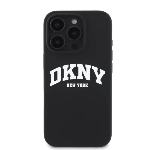 DKNY Liquid Silicone Arch Logo MagSafe tok, iPhone 16 Pro Max - fekete