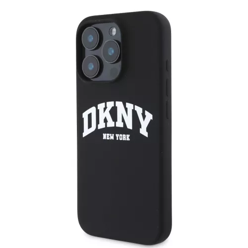 DKNY Liquid Silicone Arch Logo MagSafe tok, iPhone 16 Pro Max - fekete