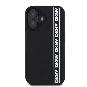 DKNY 3D Rubber Repeat Logo Line tok, iPhone 16 - fekete