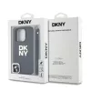 DKNY PU Leather Stack Logo Wrist Strap tok, iPhone 16 Pro Max - fekete