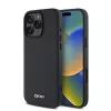 DKNY PU Leather Silver Metal Logo Magsafe tok, iPhone 16 Pro Max - fekete