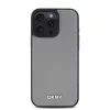 DKNY PU Leather Silver Metal Logo Magsafe tok, iPhone 16 Pro - ezüst