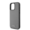 DKNY PU Leather Silver Metal Logo Magsafe tok, iPhone 16 Pro - ezüst