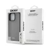 DKNY PU Leather Silver Metal Logo Magsafe tok, iPhone 16 Pro - ezüst