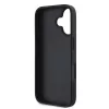 DKNY PU Leather Checkered Pattern and Stripe tok, iPhone 16 - fekete