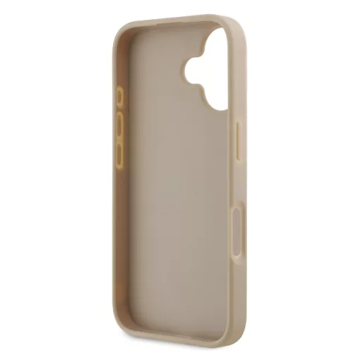 DKNY PU Leather Checkered Pattern and Stripe tok, iPhone 16 - rózsaszín