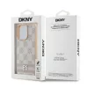 DKNY PU Leather Checkered Pattern and Stripe tok, iPhone 16 Pro - rózsaszín
