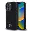 DKNY PU Leather Stack Logo Magsafe tok, iPhone 16 Pro - fekete