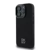 DKNY PU Leather Stack Logo Magsafe tok, iPhone 16 Pro - fekete
