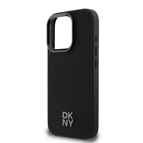 DKNY PU Leather Stack Logo Magsafe tok, iPhone 16 Pro Max - fekete