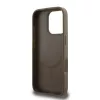 DKNY PU Leather Repeat Pattern Bottom Stripe MagSafe tok, iPhone 16 Pro Max - barna