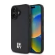 DKNY PU Leather Repeat Pattern Stack Logo MagSafe tok, iPhone 16 - fekete