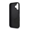 DKNY PU Leather Repeat Pattern Stack Logo MagSafe tok, iPhone 16 Plus - fekete