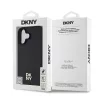 DKNY PU Leather Repeat Pattern Stack Logo MagSafe tok, iPhone 16 Plus - fekete