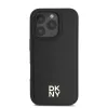DKNY PU Leather Repeat Pattern Stack Logo MagSafe tok, iPhone 16 Pro - fekete