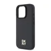 DKNY PU Leather Repeat Pattern Stack Logo MagSafe tok, iPhone 16 Pro - fekete