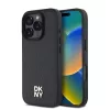 DKNY PU Leather Repeat Pattern Stack Logo MagSafe tok, iPhone 16 Pro Max - fekete