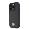 DKNY PU Leather Repeat Pattern Stack Logo MagSafe tok, iPhone 16 Pro Max - fekete