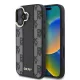 DKNY PU Leather Checkered Pattern Magsafe tok, iPhone 16 Plus - fekete
