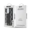 DKNY PU Leather Checkered Pattern Magsafe tok, iPhone 16 Pro Max - fekete