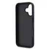 DKNY PU Leather Repeat Pattern Tonal Stripe tok, iPhone 16 Plus - fekete