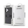 DKNY PU Leather Repeat Pattern Tonal Stripe tok, iPhone 16 Plus - fekete