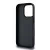 DKNY PU Leather Repeat Pattern Tonal Stripe tok, iPhone 16 Pro - fekete