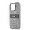 DKNY PU Leather Repeat Pattern Tonal Stripe tok, iPhone 16 Pro - bézs