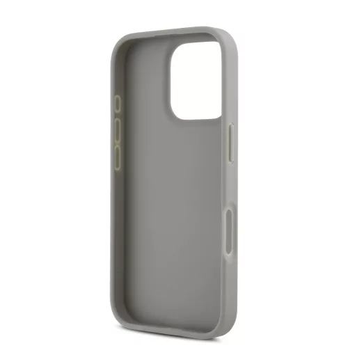 DKNY PU Leather Repeat Pattern Tonal Stripe tok, iPhone 16 Pro - bézs