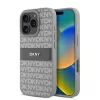 DKNY PU Leather Repeat Pattern Tonal Stripe tok, iPhone 16 Pro Max - bézs
