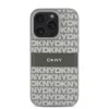 DKNY PU Leather Repeat Pattern Tonal Stripe tok, iPhone 16 Pro Max - bézs