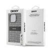 DKNY PU Leather Repeat Pattern Tonal Stripe tok, iPhone 16 Pro Max - bézs