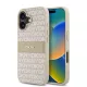 DKNY PU Leather Repeat Pattern Tonal Stripe tok, iPhone 16 Plus - rózsaszín